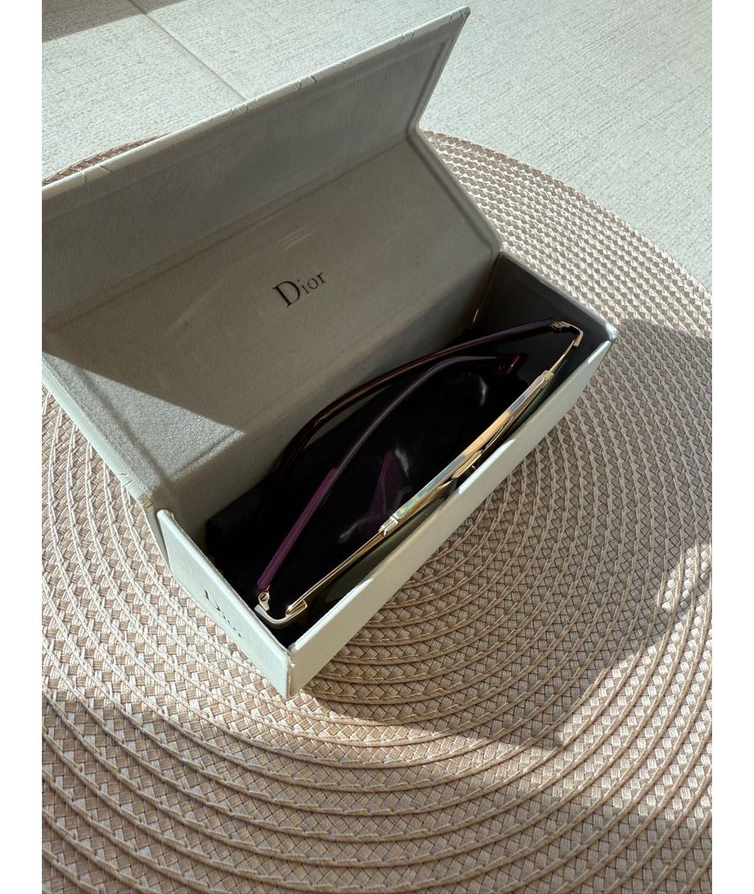 CHRISTIAN DIOR Золотые металлические солнцезащитные очки, фото 4