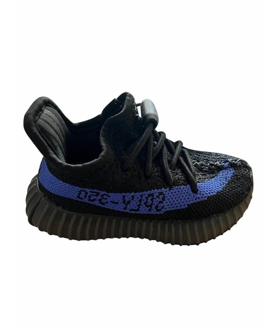 ADIDAS YEEZY Черные текстильные кеды, фото 1