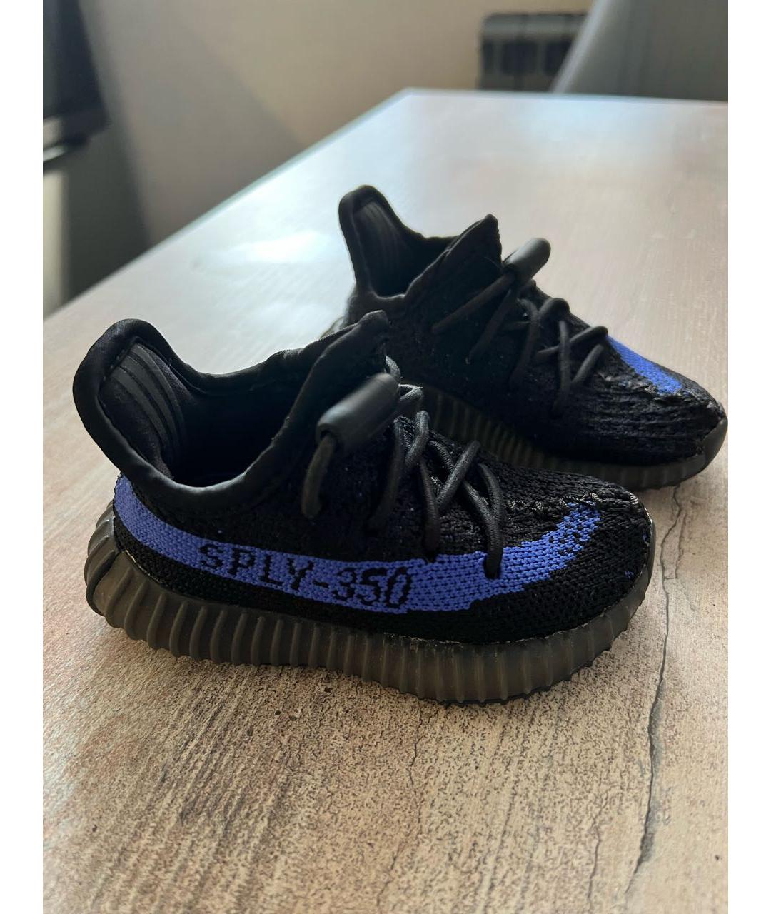 ADIDAS YEEZY Черные текстильные кеды, фото 3