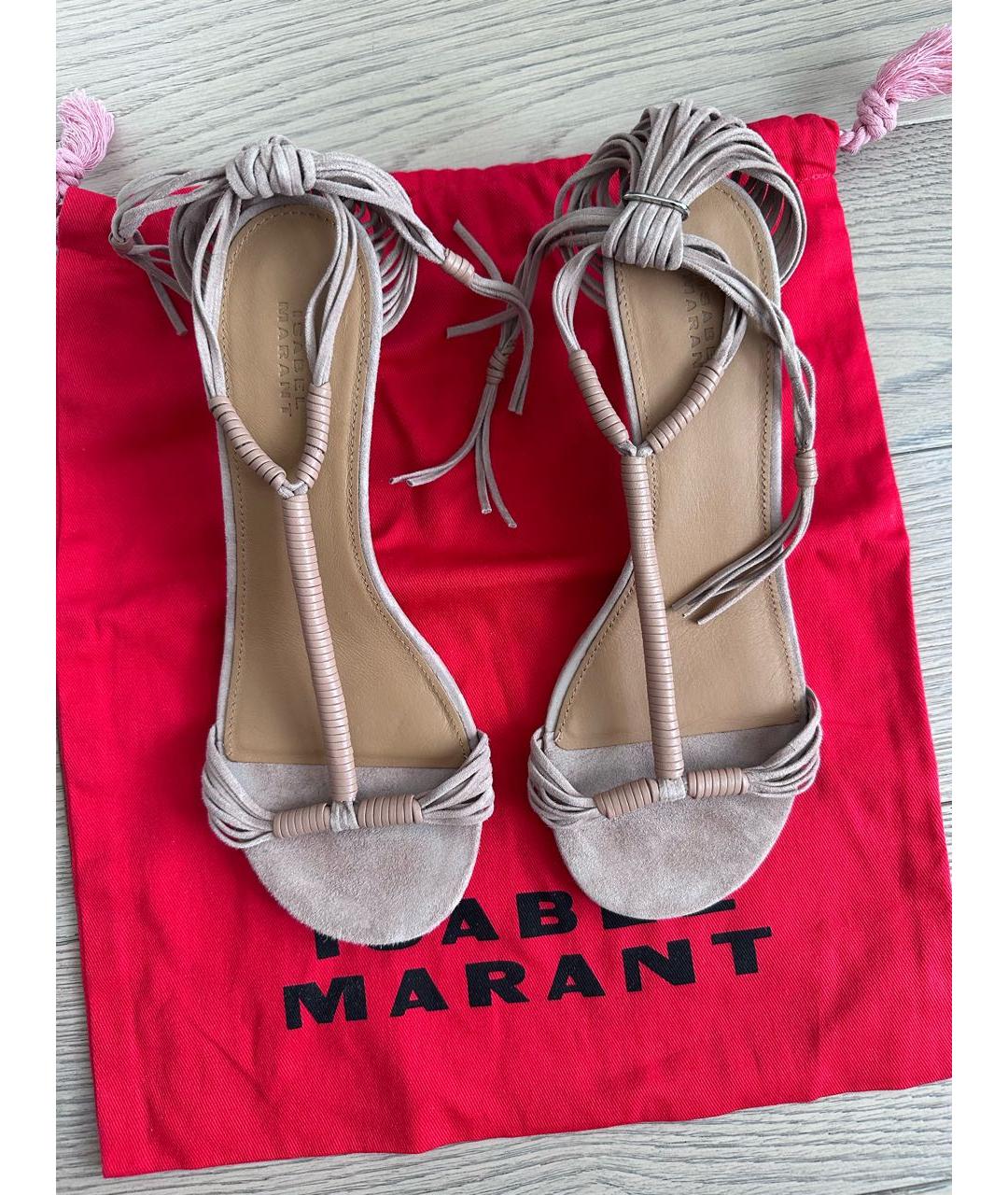 ISABEL MARANT Розовые замшевые босоножки, фото 5
