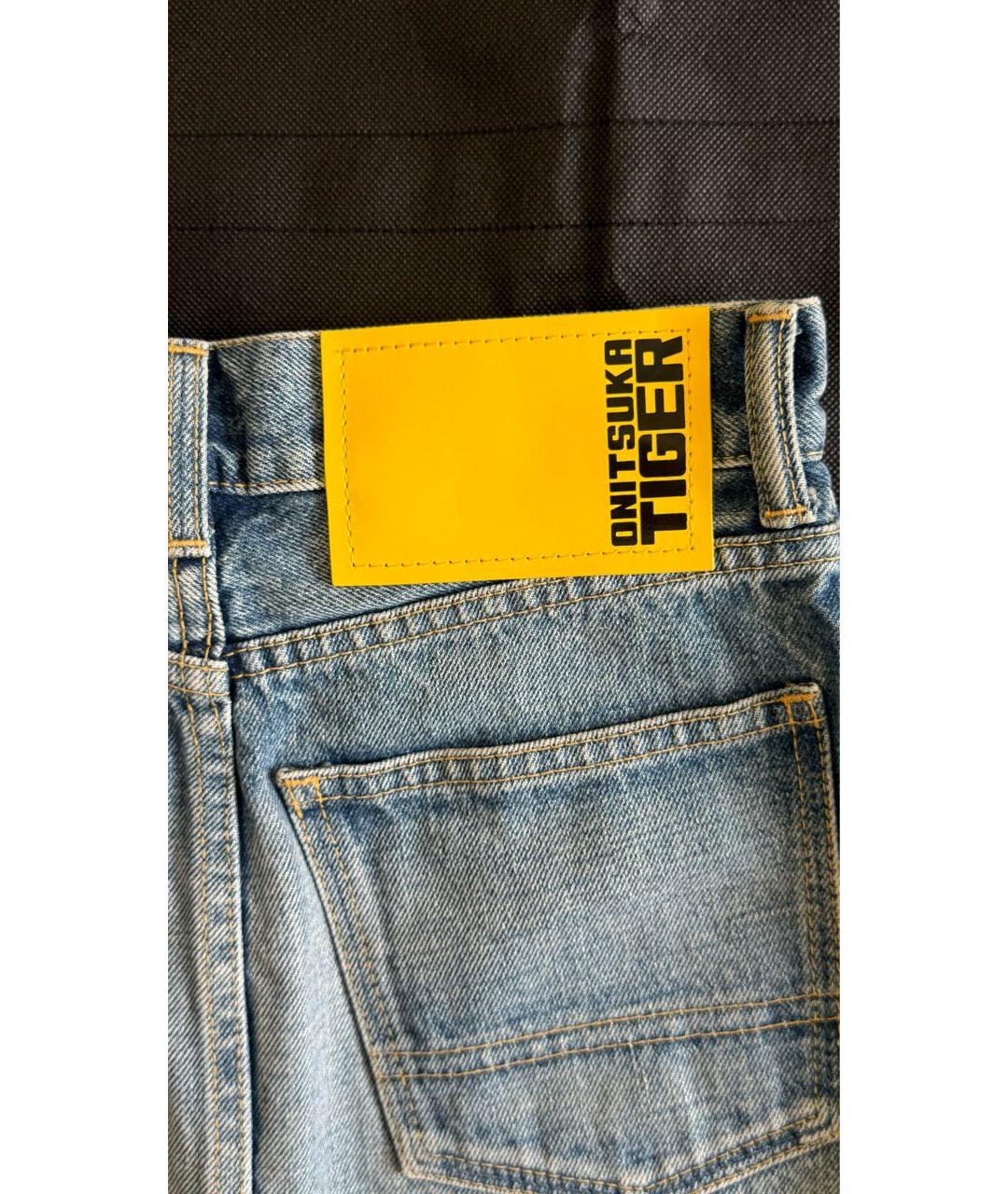 ONITSUKA TIGER Голубая деним юбка мини, фото 4