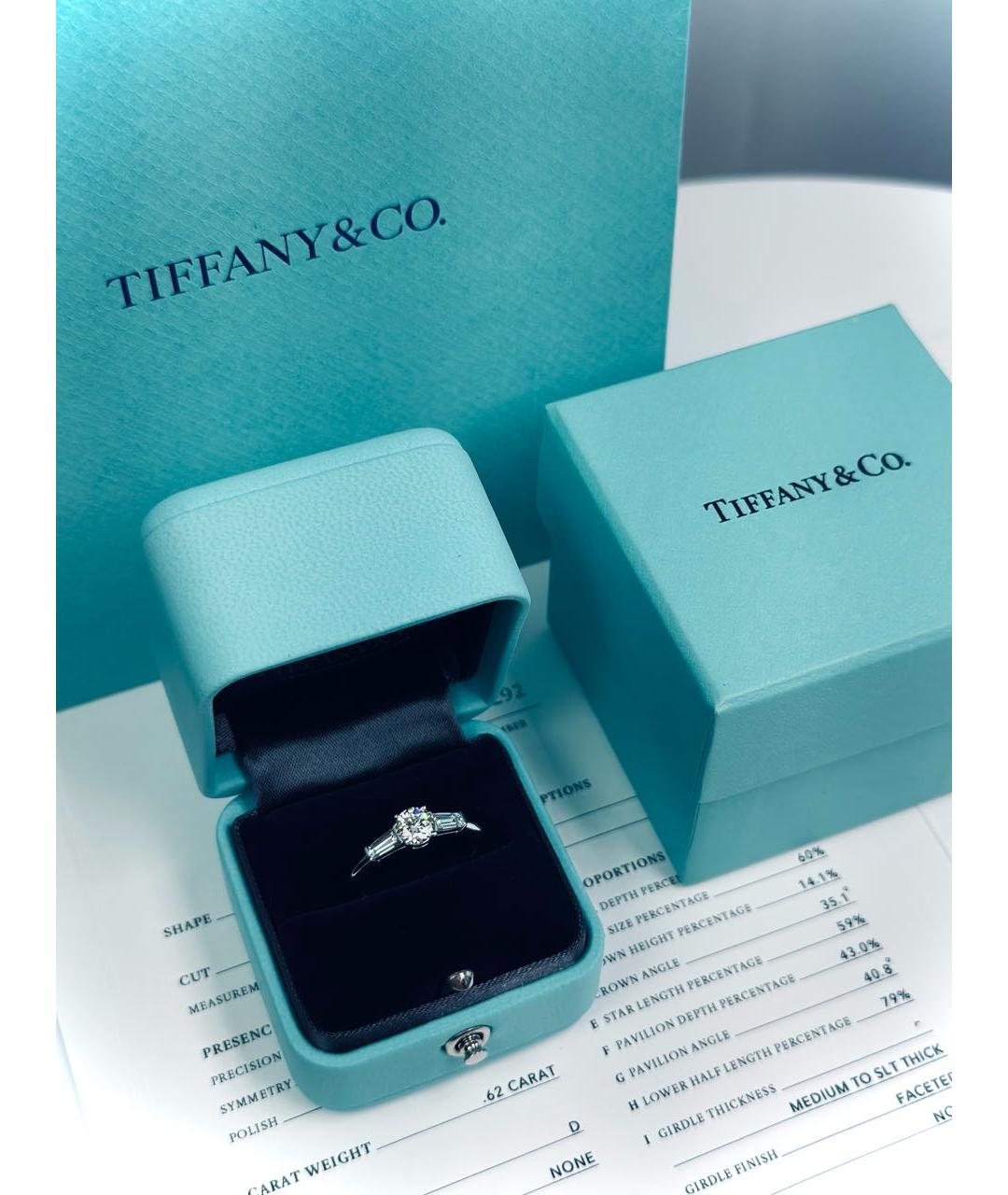 TIFFANY&CO Серебряное платиновое кольцо, фото 4