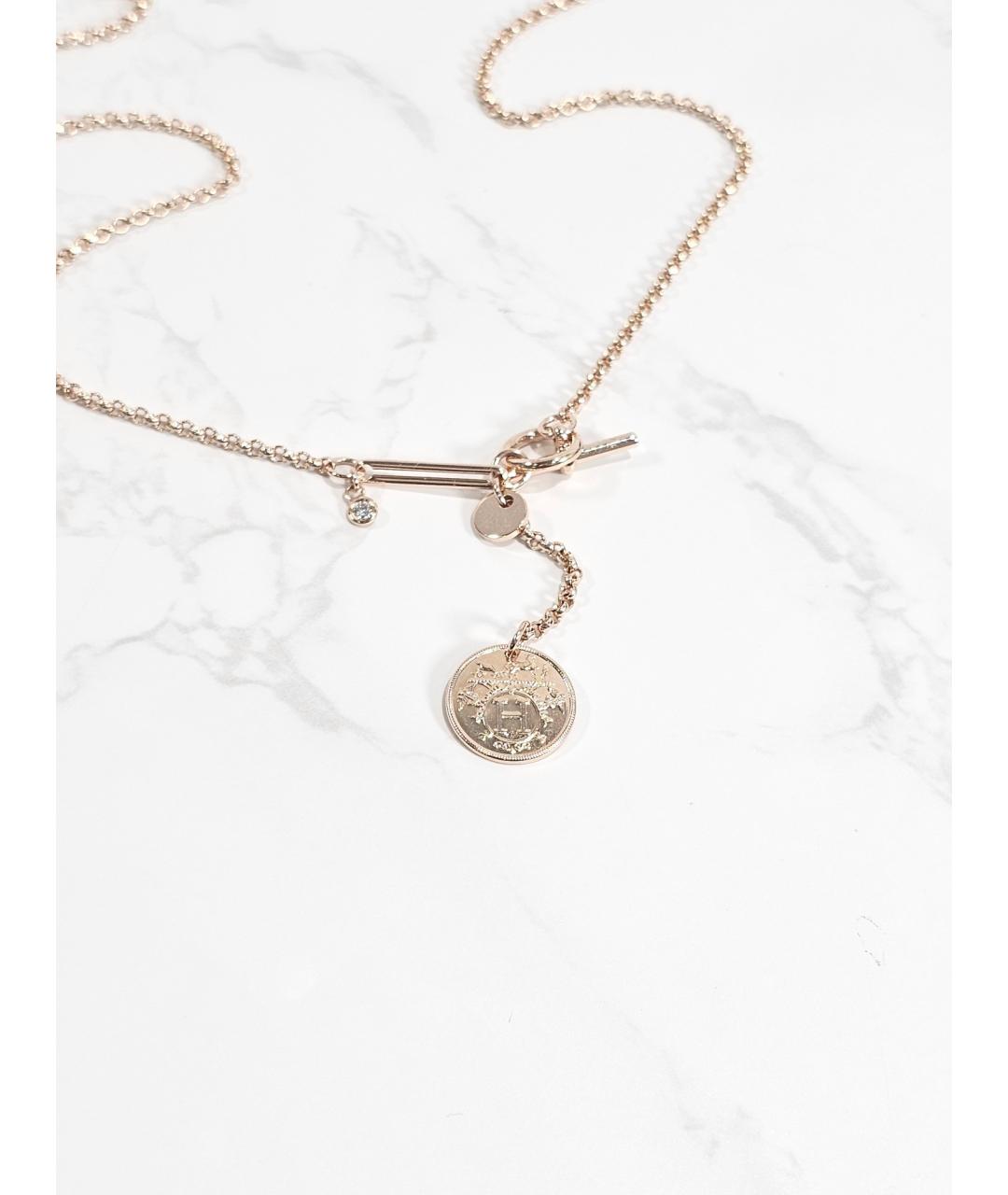 HERMES Золотое колье из розового золота, фото 3