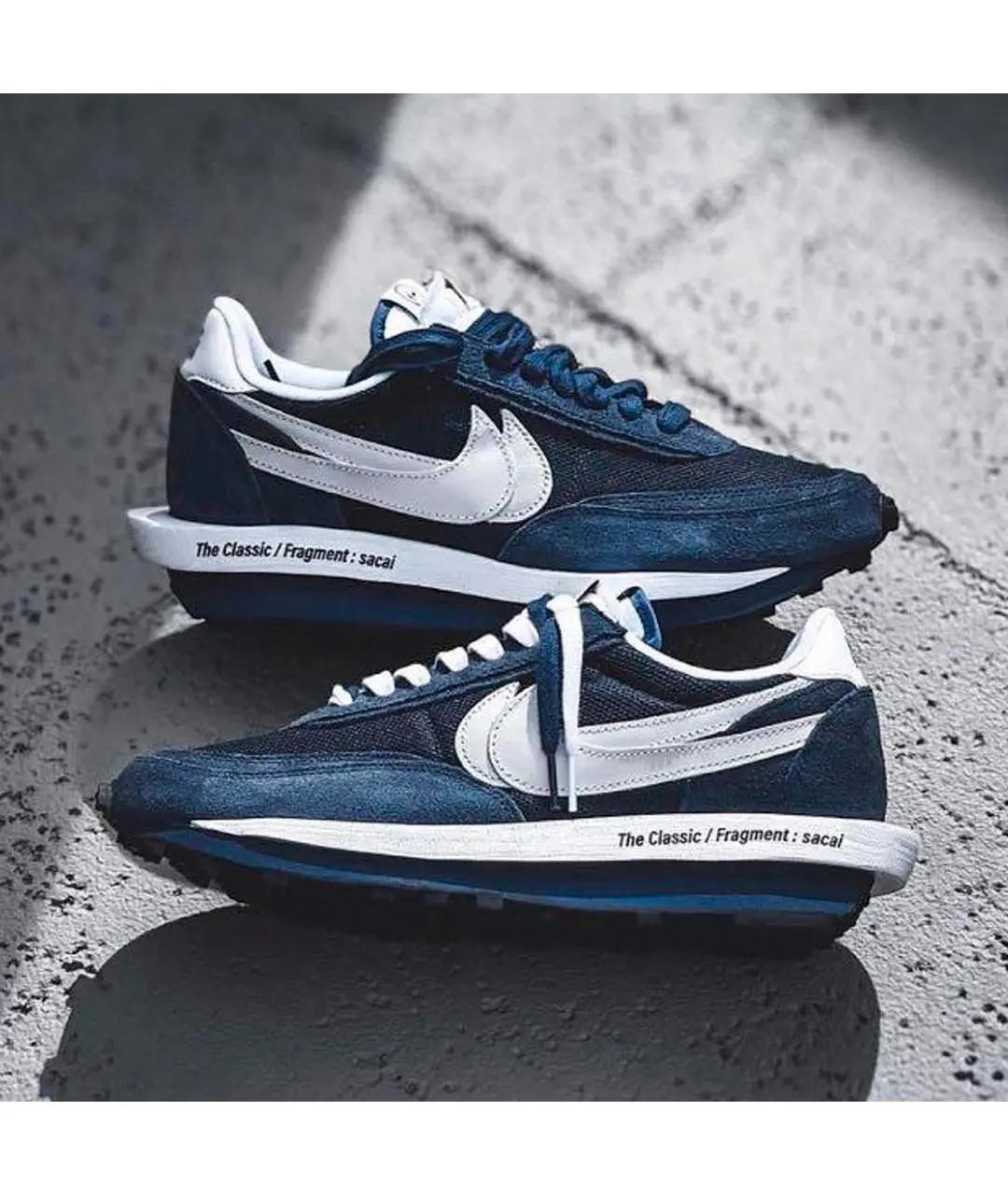 NIKE Голубые замшевые низкие кроссовки / кеды, фото 2