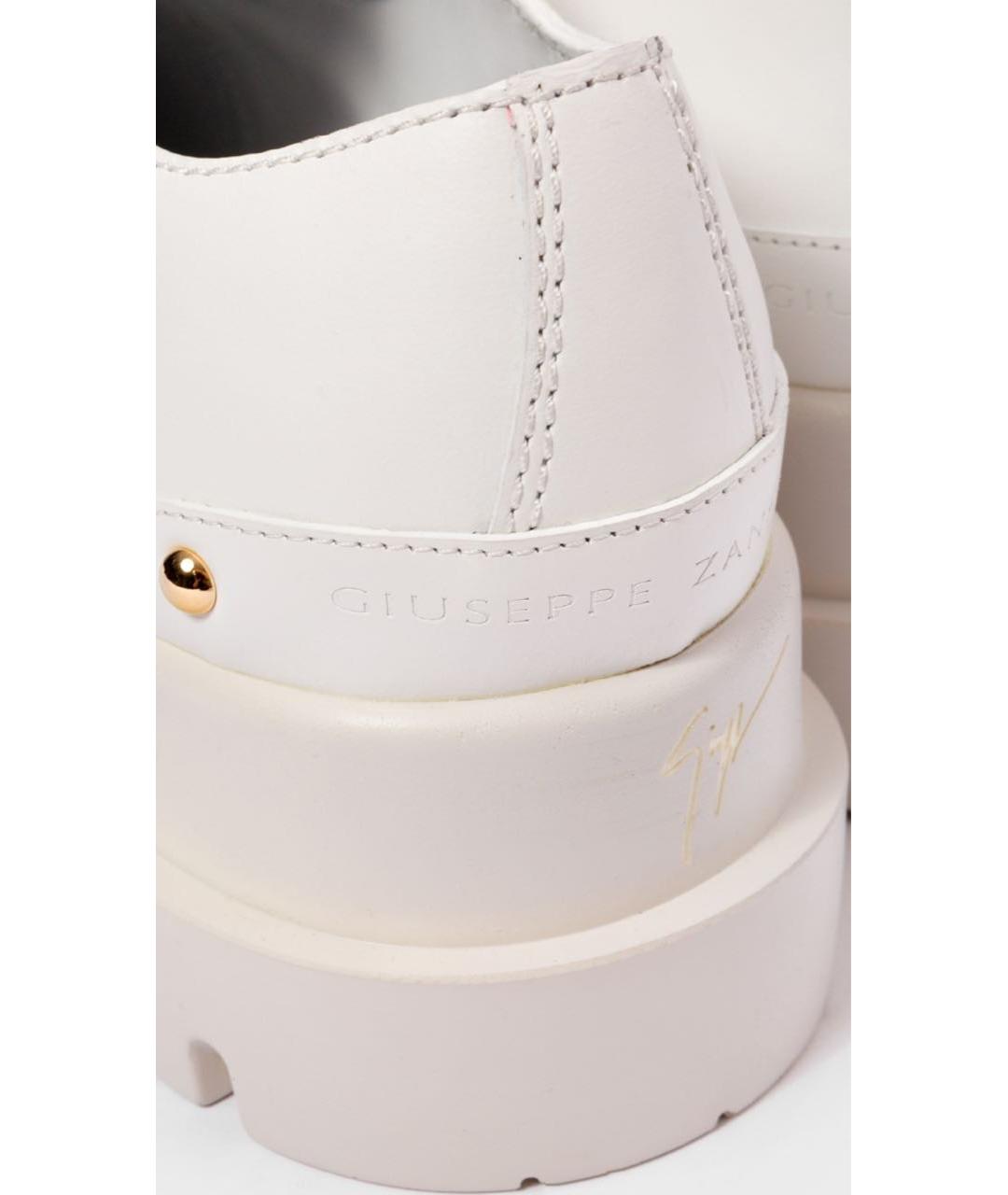 GIUSEPPE ZANOTTI DESIGN Белые кожаные брогги и оксфорды, фото 3