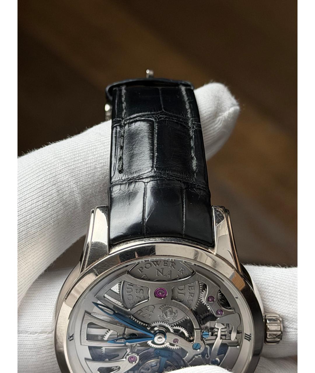 Ulysse Nardin Серые часы из белого золота, фото 8