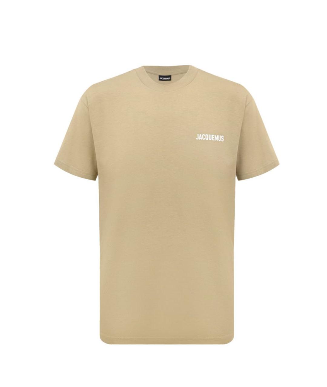 JACQUEMUS Хаки хлопковая футболка, фото 1