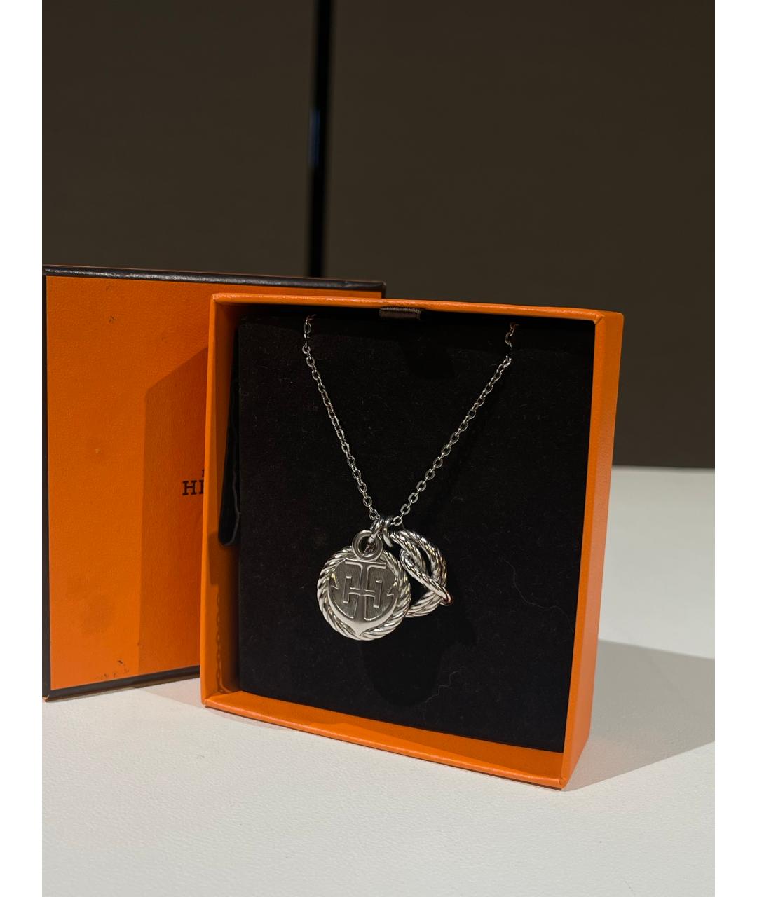 HERMES Серебряное серебряное колье, фото 4