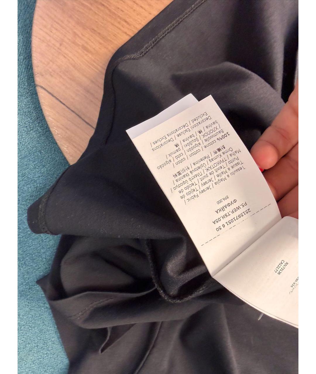 MAX MARA Черная хлопковая футболка, фото 6