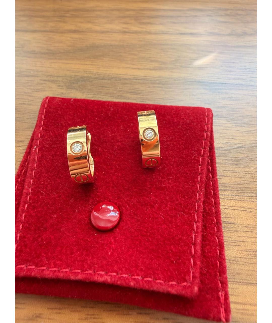 CARTIER Золотые серьги из розового золота, фото 5