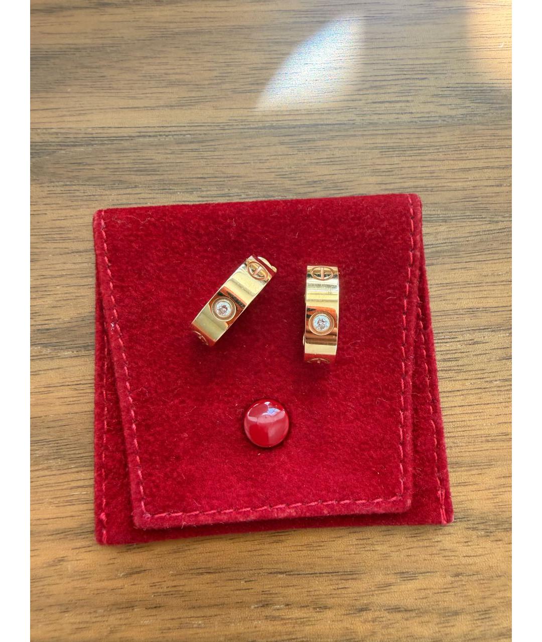 CARTIER Золотые серьги из розового золота, фото 3