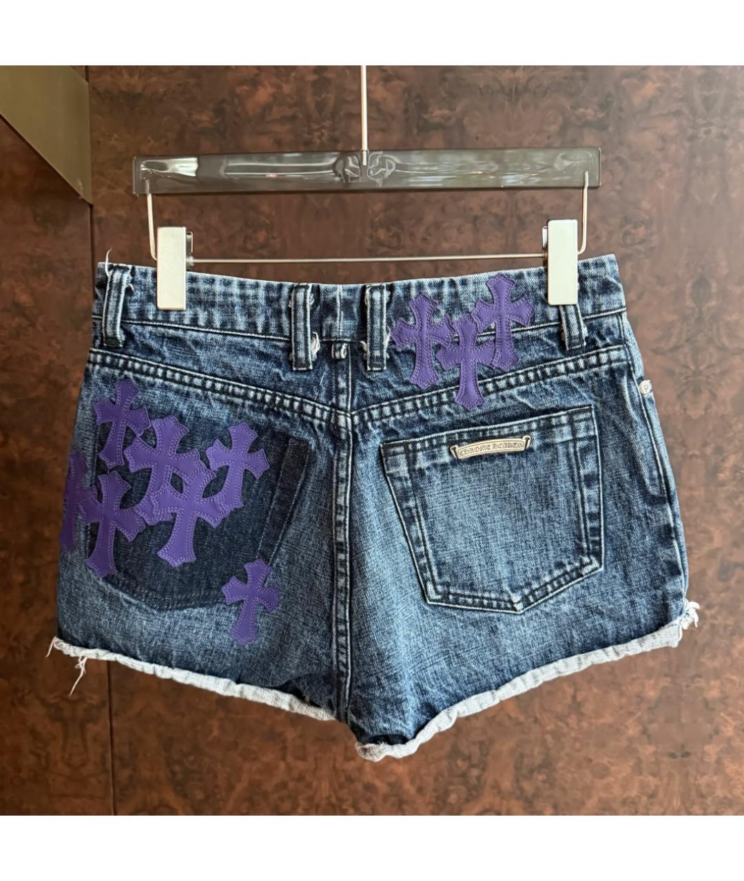 CHROME HEARTS Синие деним шорты, фото 2