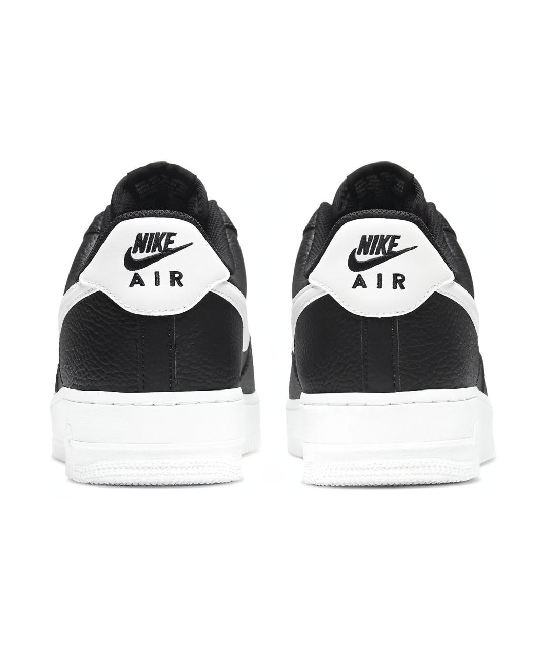 NIKE Черные кожаные низкие кроссовки / кеды, фото 3