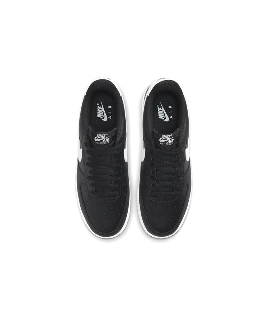 NIKE Черные кожаные низкие кроссовки / кеды, фото 4