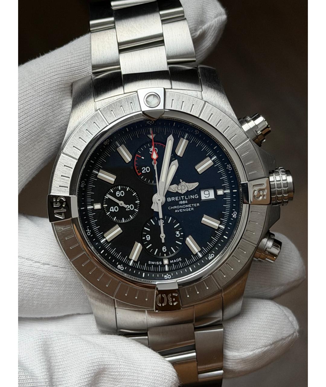 BREITLING Черные часы, фото 2