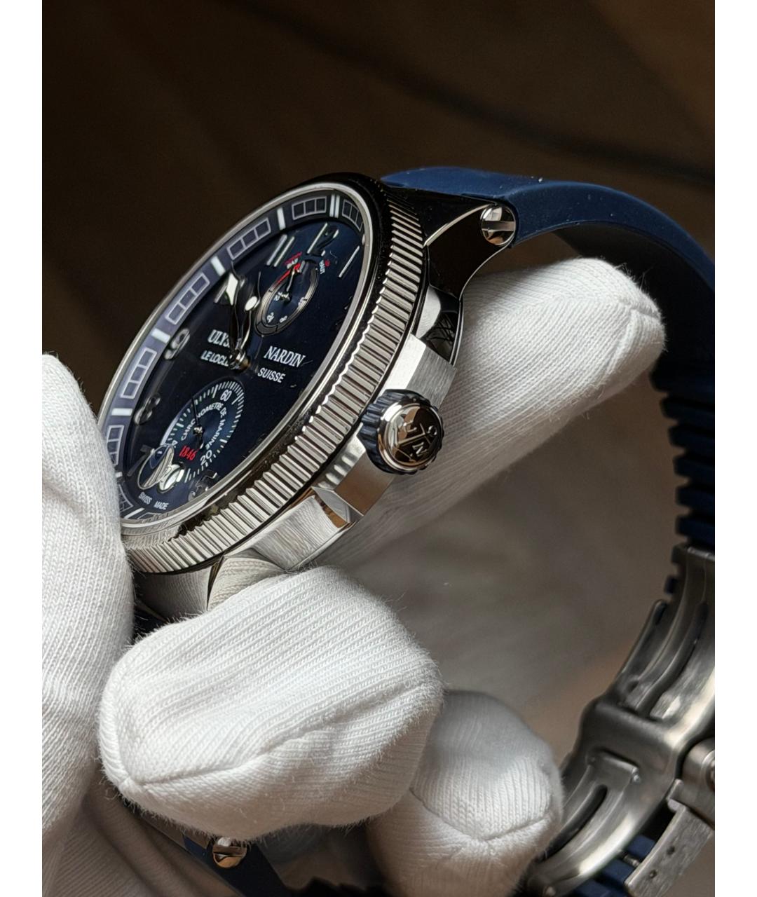Ulysse Nardin Темно-синие часы, фото 4