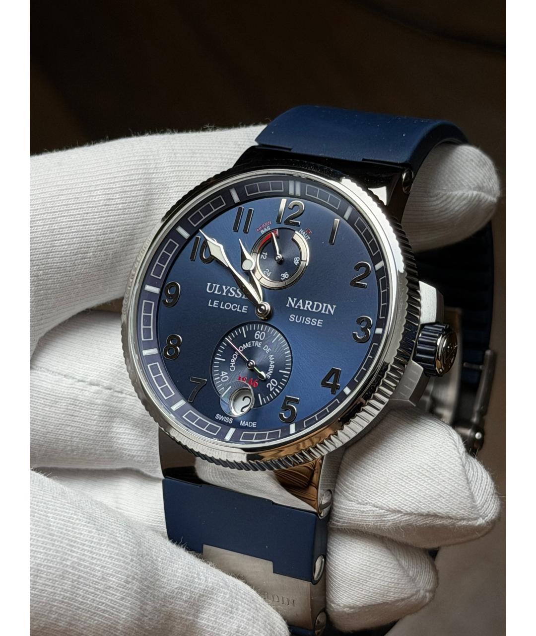 Ulysse Nardin Темно-синие часы, фото 3