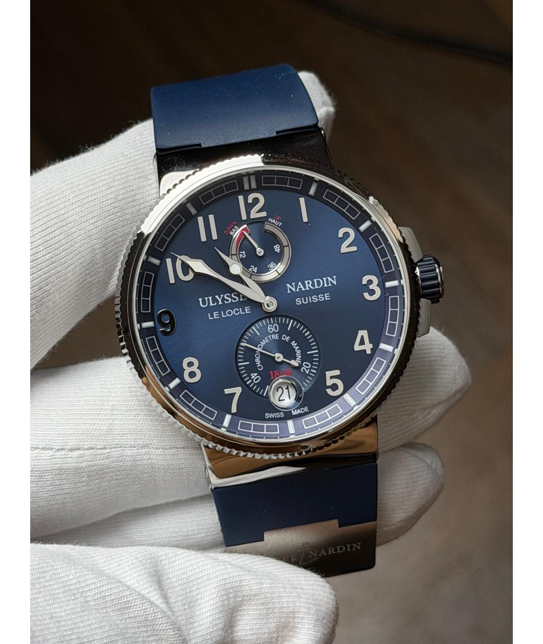 Ulysse Nardin Темно-синие часы, фото 2