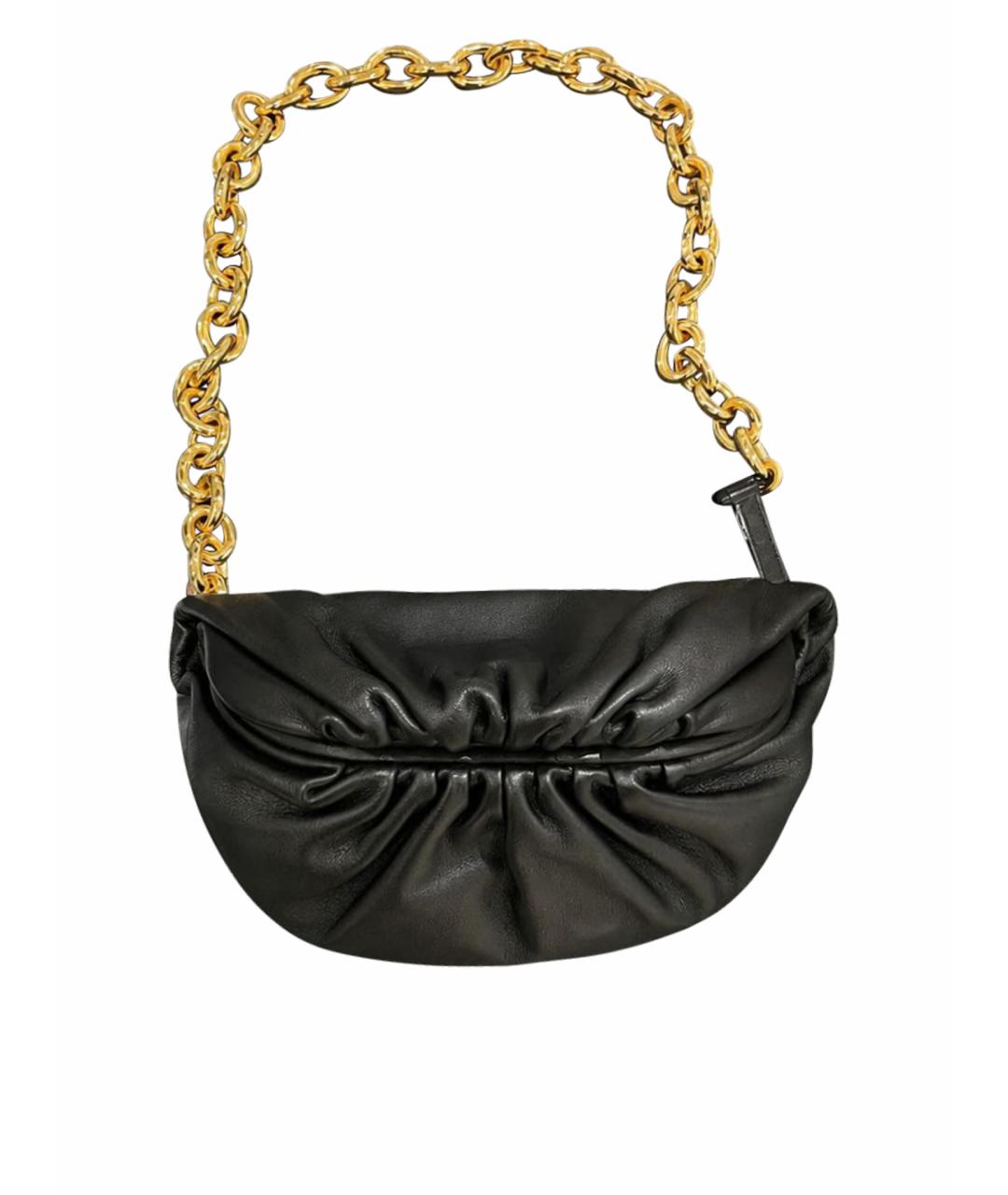BOTTEGA VENETA Черная кожаная сумка через плечо, фото 1