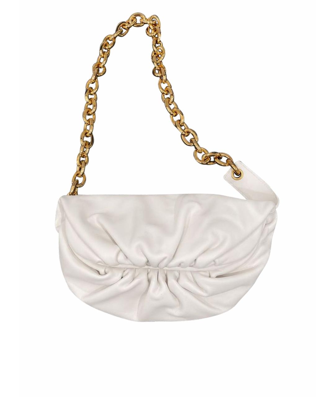 BOTTEGA VENETA Белая кожаная сумка через плечо, фото 1