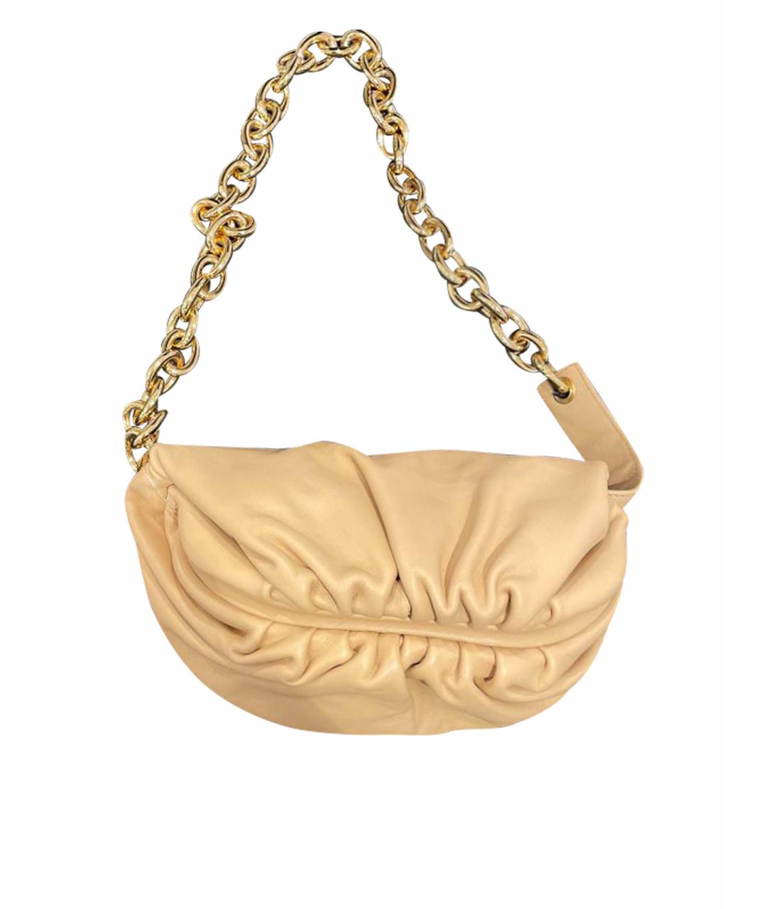BOTTEGA VENETA Бежевая кожаная сумка через плечо, фото 1