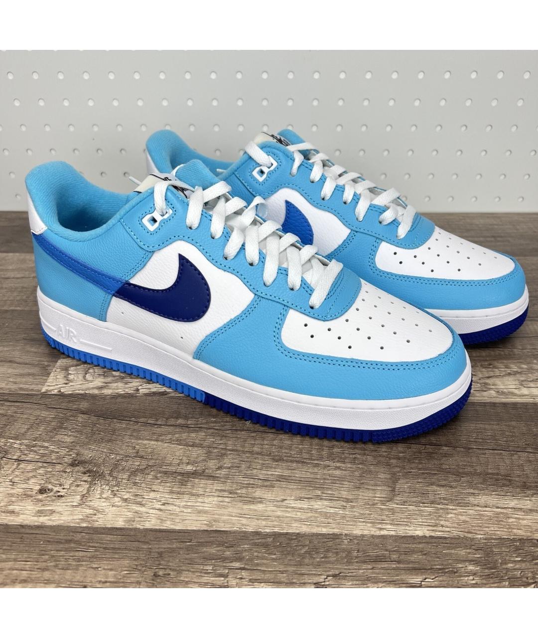 NIKE Голубые кожаные кроссовки, фото 6