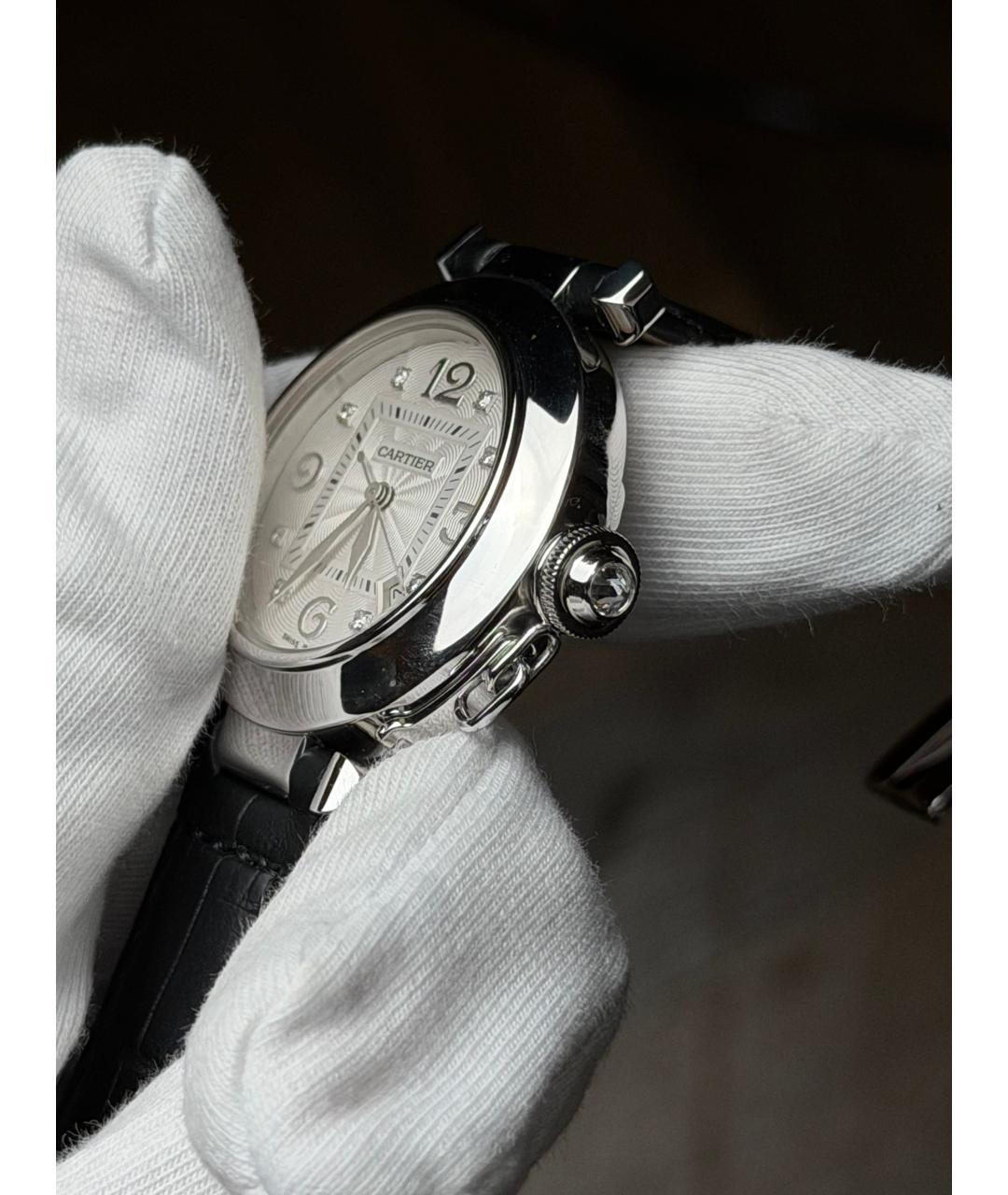 CARTIER Серебряные часы из белого золота, фото 4