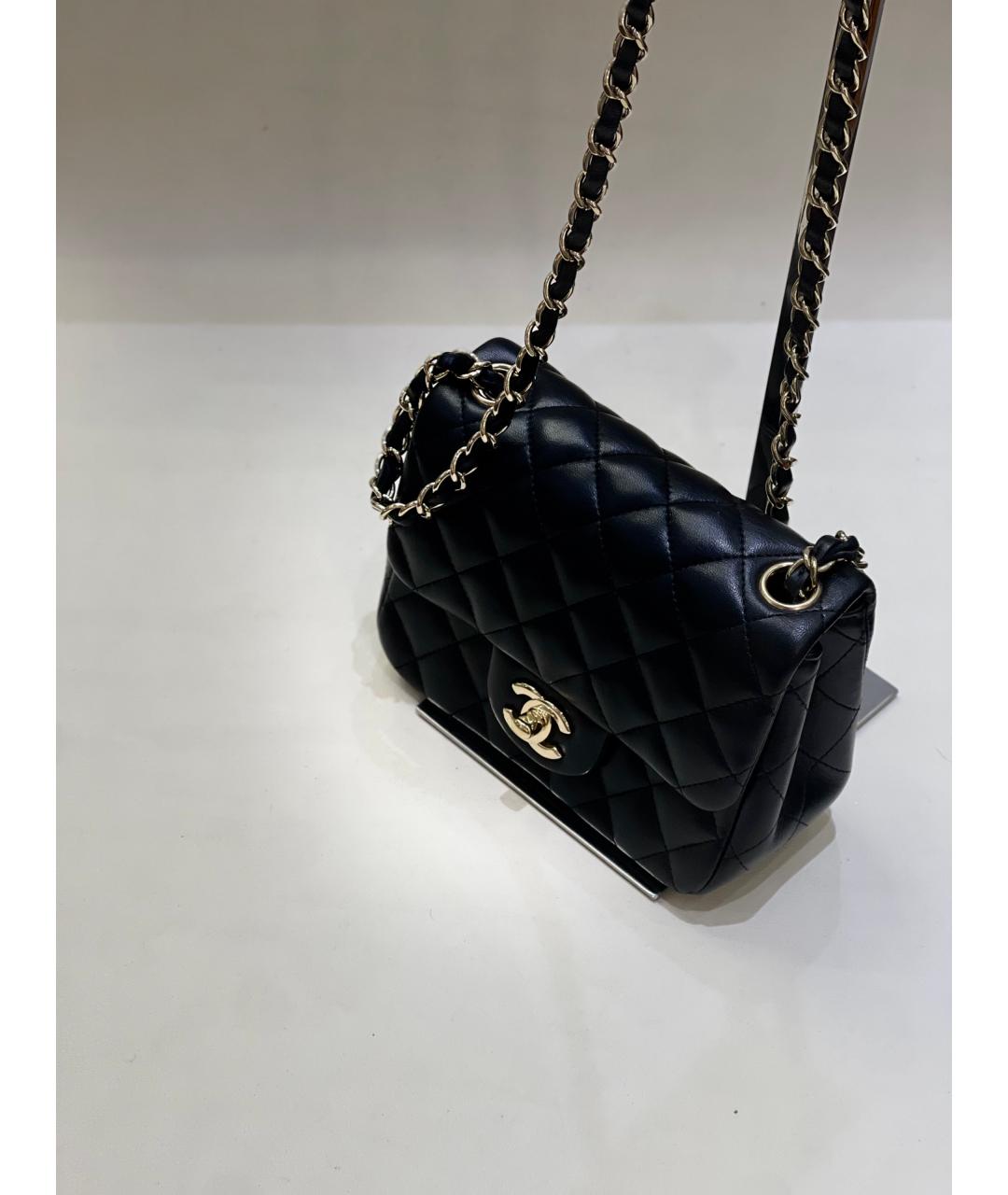CHANEL Черная кожаная сумка через плечо, фото 3