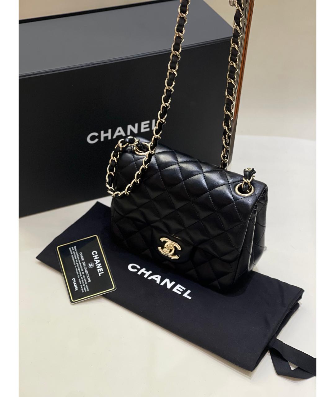 CHANEL Черная кожаная сумка через плечо, фото 2