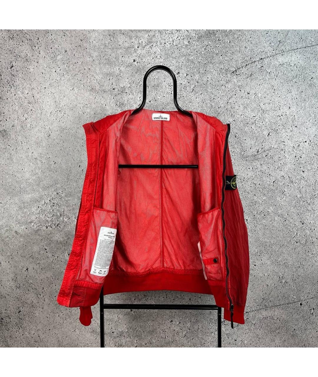 STONE ISLAND Красная полиамидовая куртка, фото 2