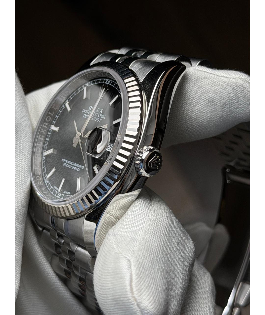 ROLEX Черные часы, фото 4