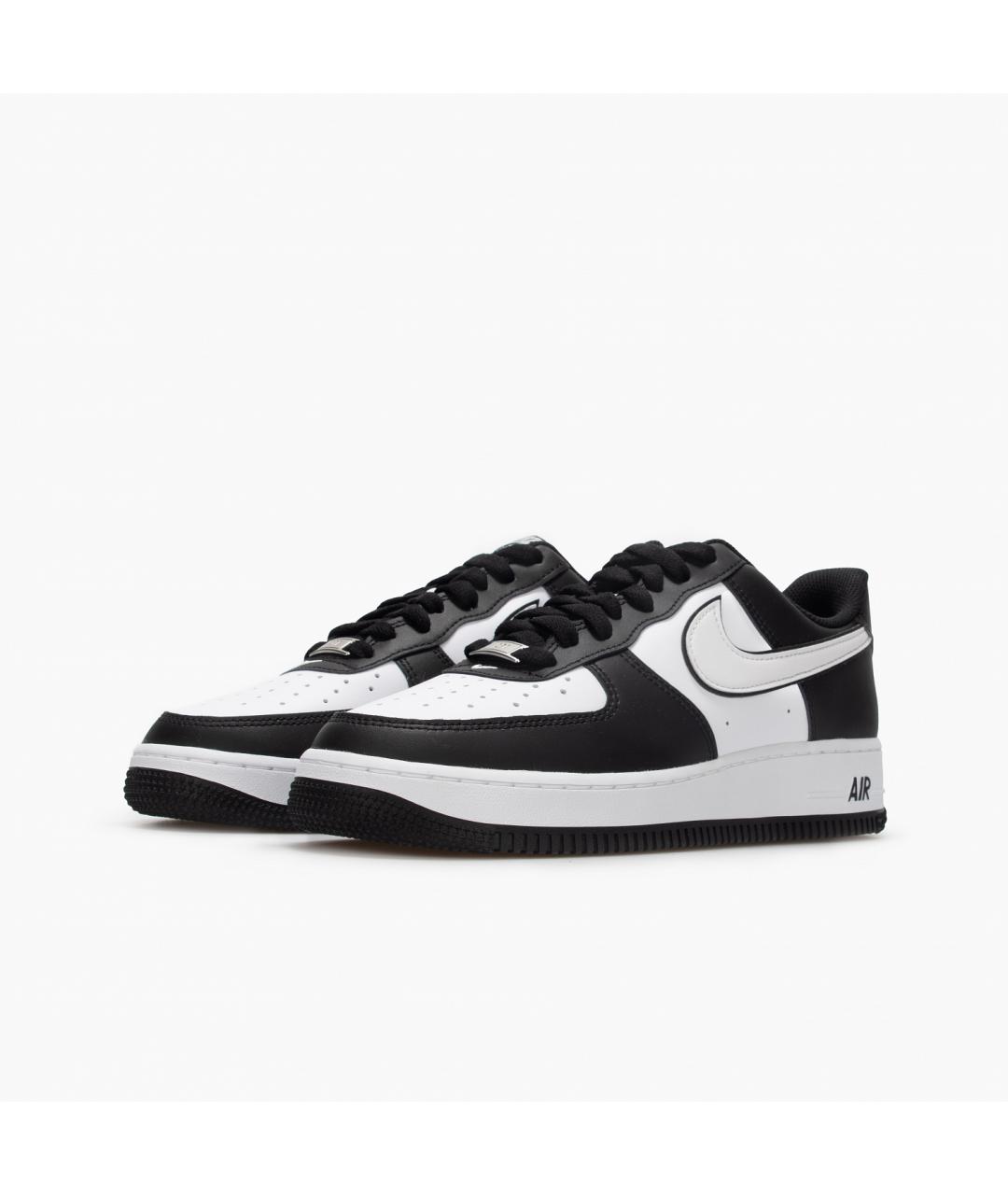 NIKE Черные кожаные низкие кроссовки / кеды, фото 5