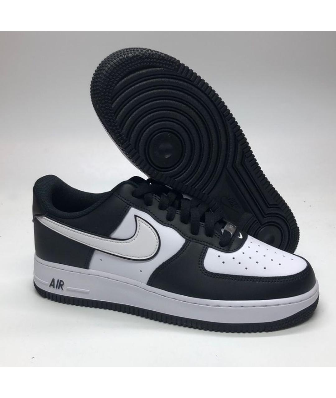 NIKE Черные кожаные низкие кроссовки / кеды, фото 3