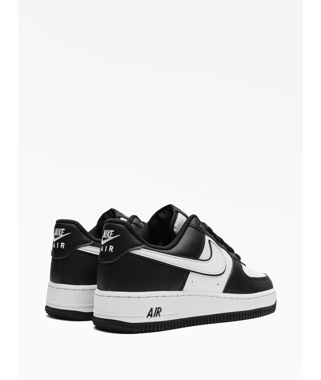 NIKE Черные кожаные низкие кроссовки / кеды, фото 2