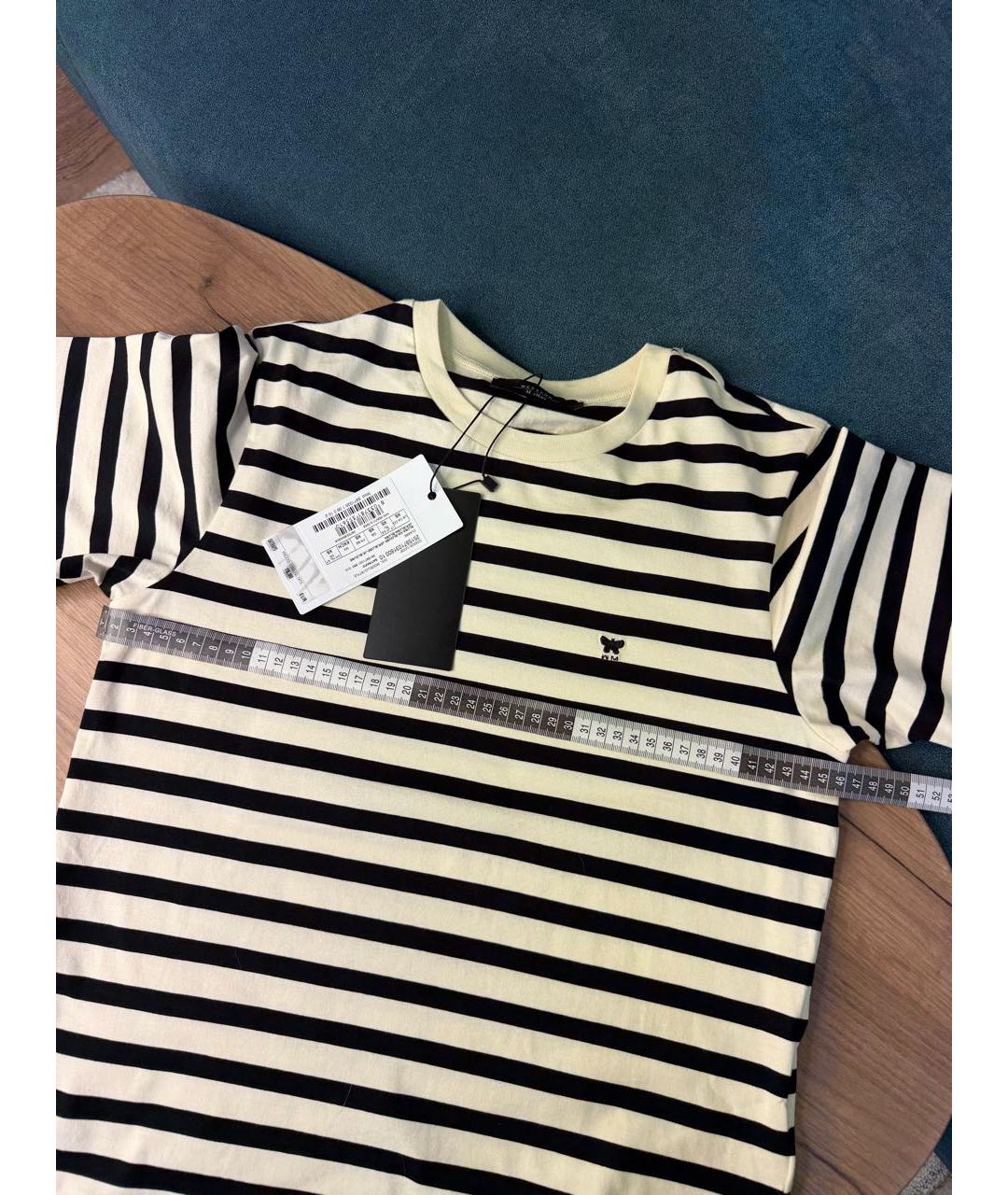 MAX MARA Бежевая хлопковая футболка, фото 5