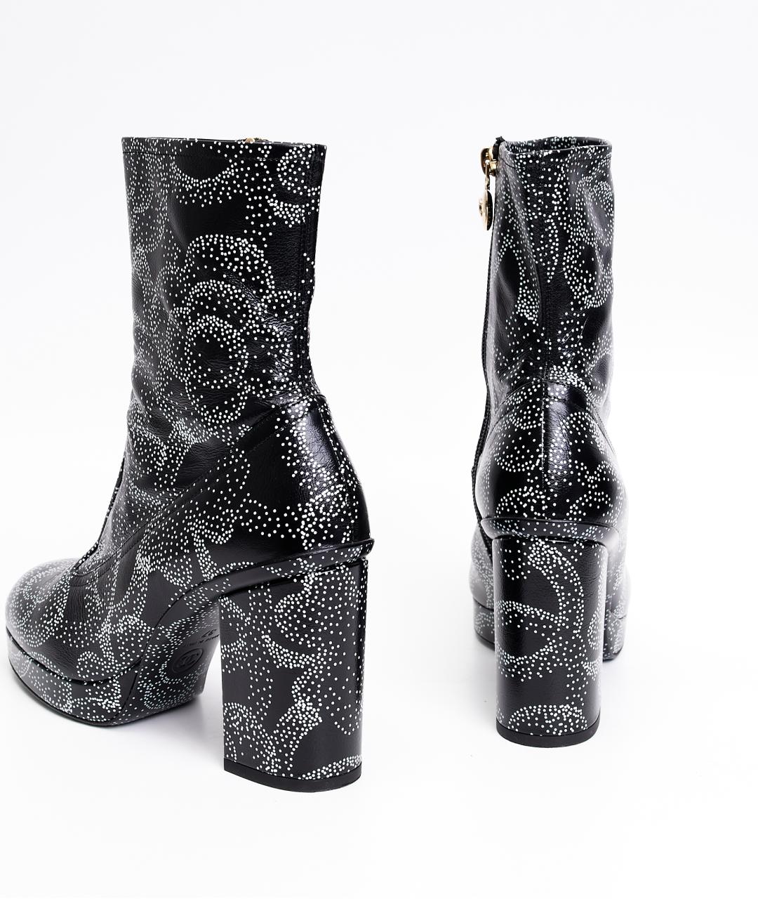 CHANEL Черные кожаные ботильоны, фото 4
