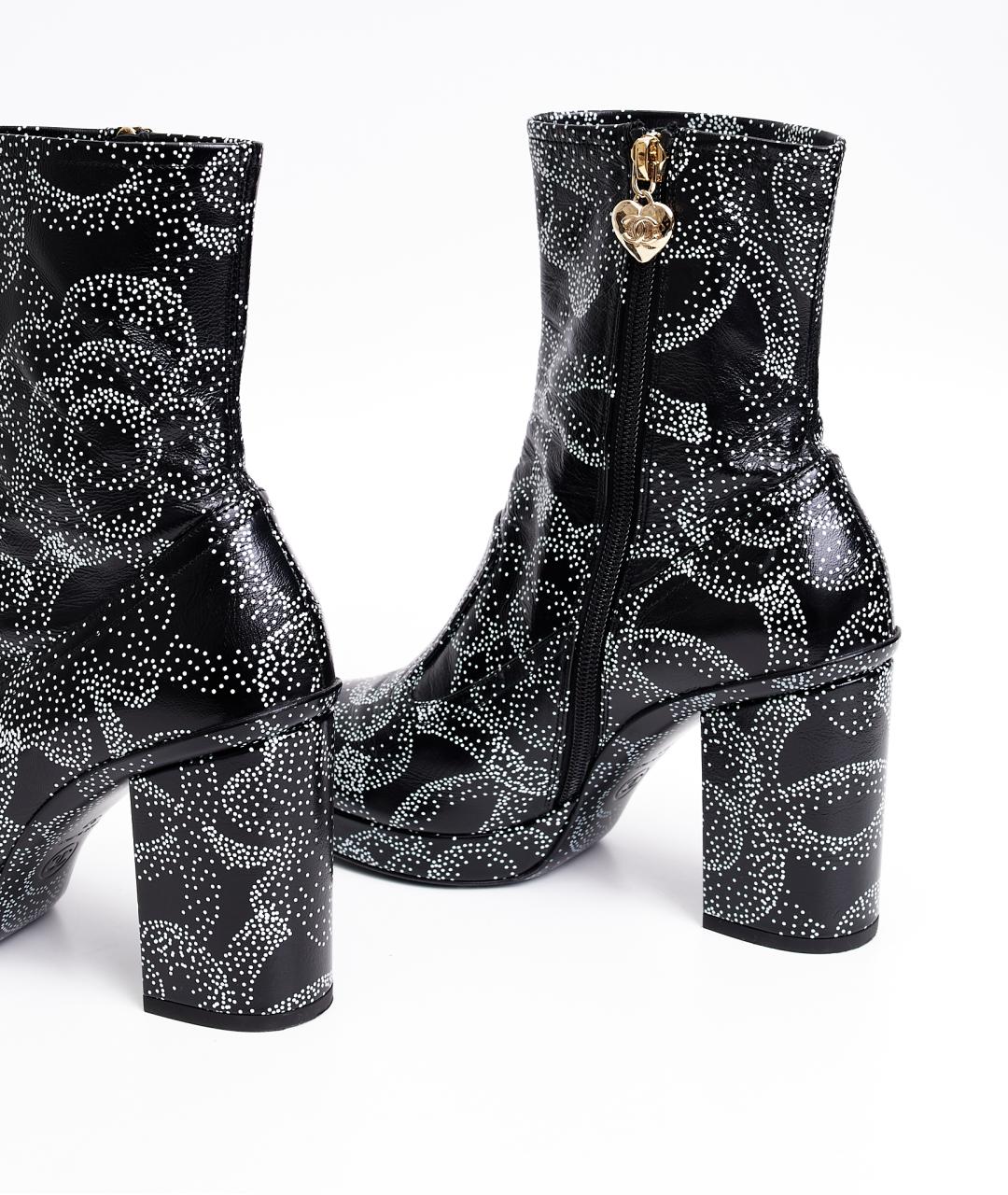 CHANEL Черные кожаные ботильоны, фото 5