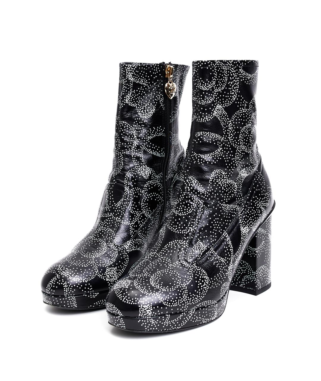CHANEL Черные кожаные ботильоны, фото 2