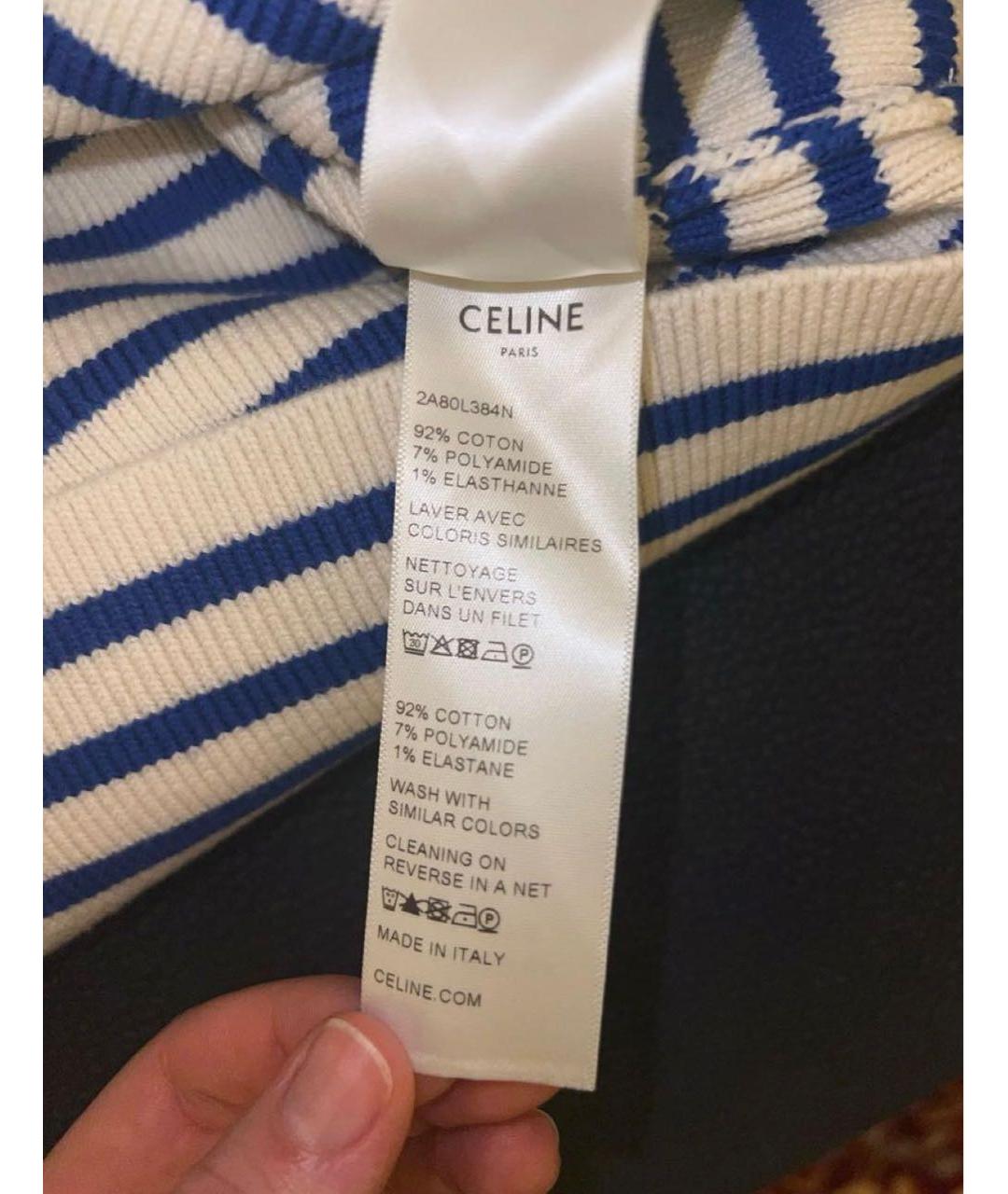 CELINE Белый хлопковый джемпер / свитер, фото 6