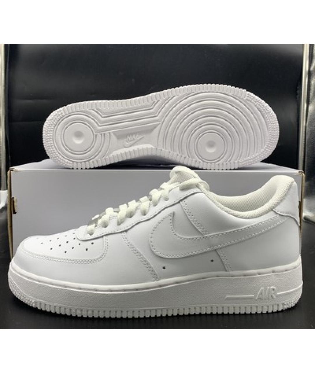 NIKE Белые кожаные низкие кроссовки / кеды, фото 4