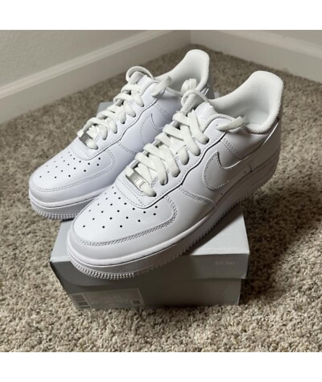NIKE Белые кожаные низкие кроссовки / кеды, фото 3