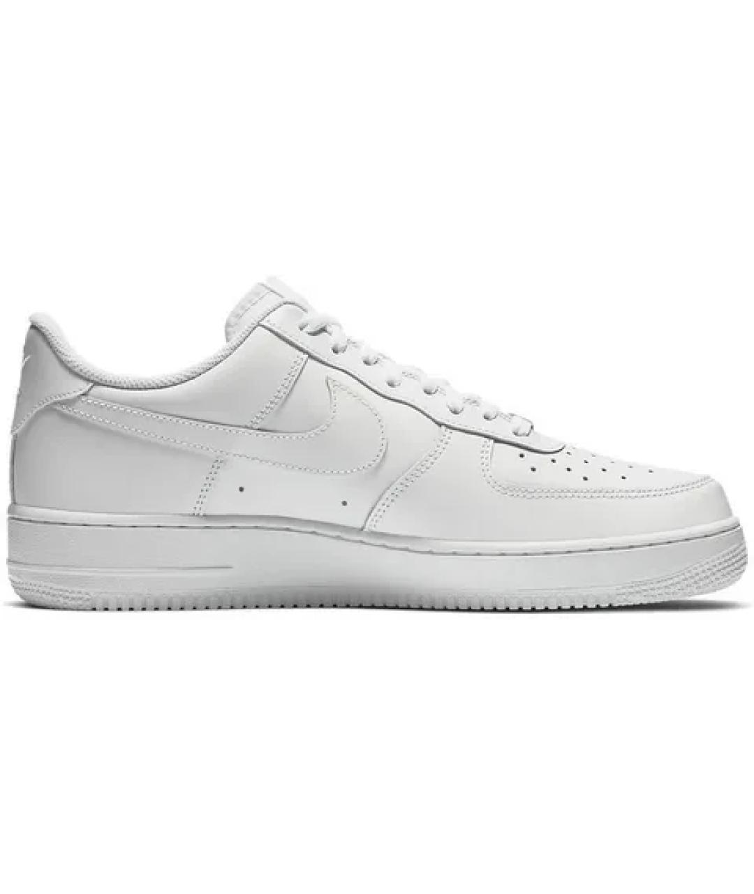 NIKE Белые кожаные низкие кроссовки / кеды, фото 2