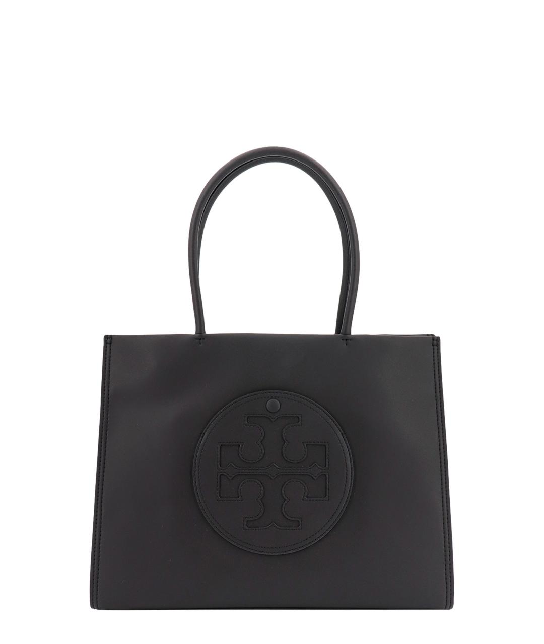 TORY BURCH Черная сумка с короткими ручками из искусственной кожи, фото 1