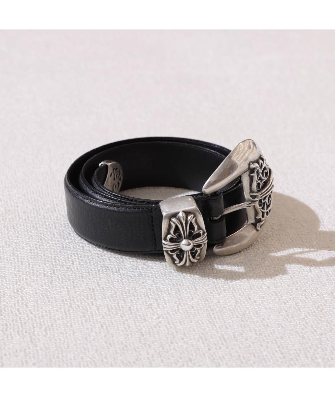 CHROME HEARTS Черный кожаный ремень, фото 6