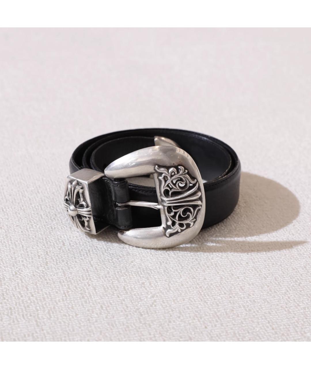 CHROME HEARTS Черный кожаный ремень, фото 7