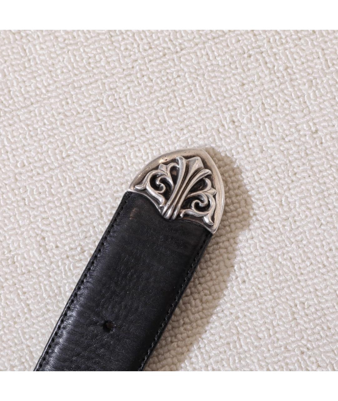 CHROME HEARTS Черный кожаный ремень, фото 2