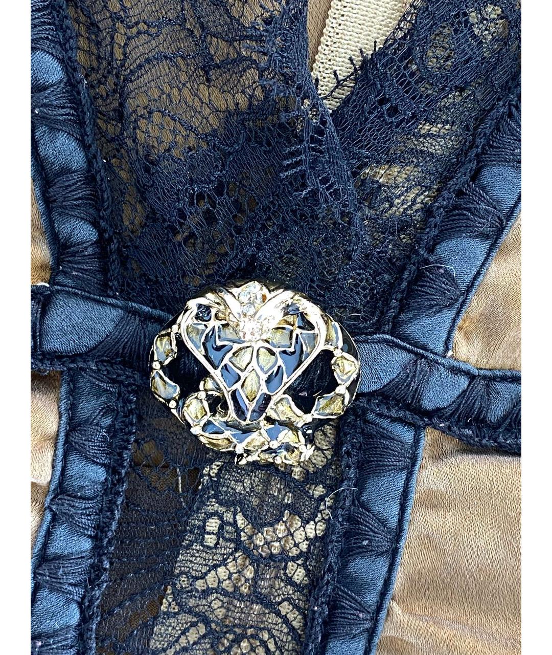 ROBERTO CAVALLI Бежевое шелковое коктейльное платье, фото 4