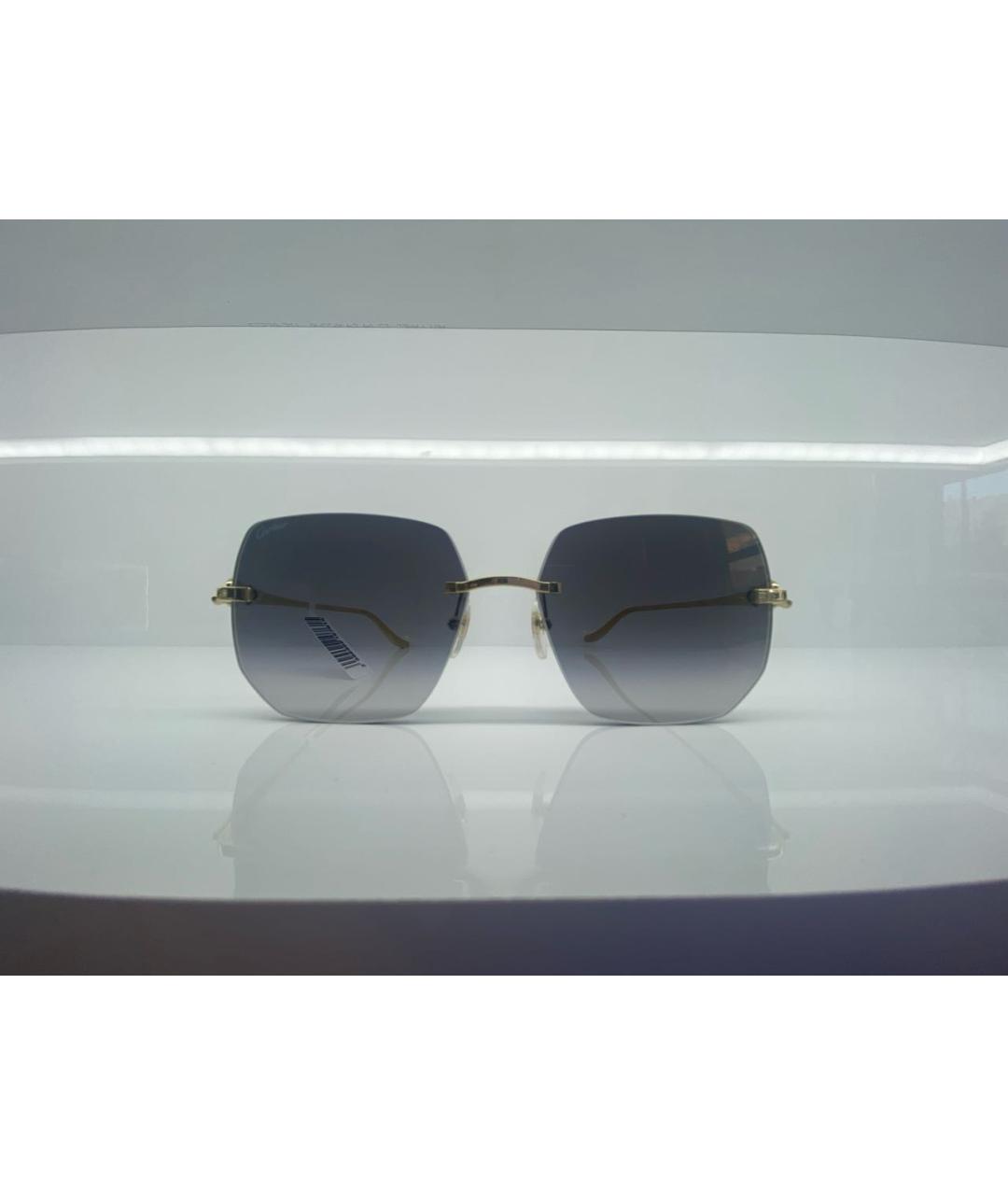 CARTIER Золотые металлические солнцезащитные очки, фото 3