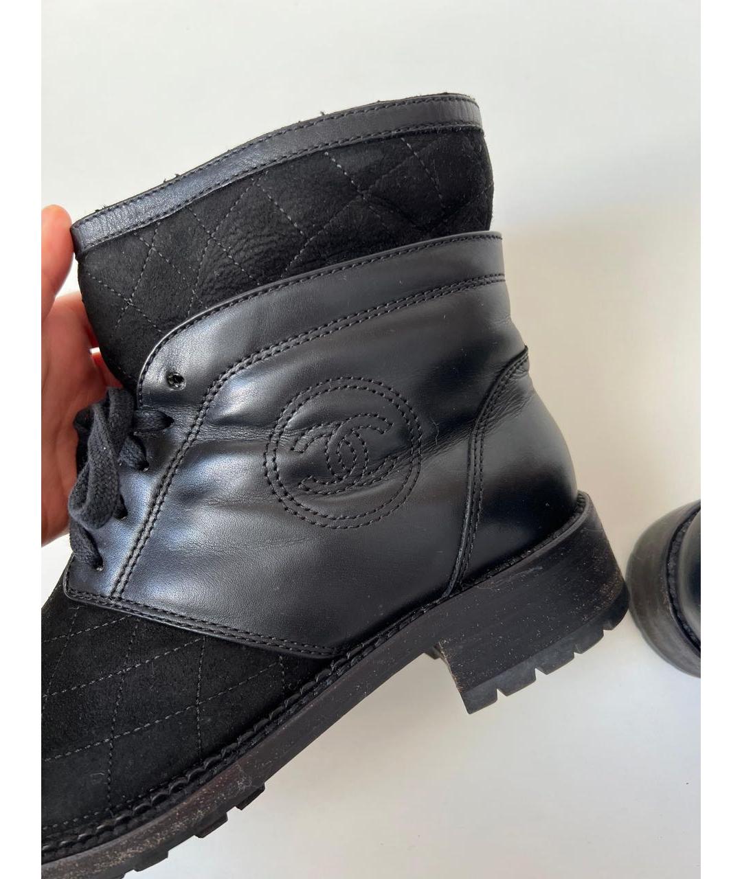 CHANEL Черные ботинки, фото 8