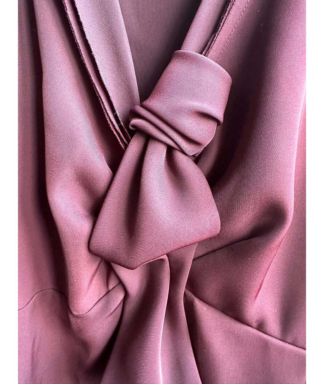 ERMANNO SCERVINO Бордовое полиэстеровое платье, фото 4
